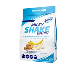 6PAK Nutrition Milky Shake Whey 700 g banán / arašídové máslo