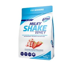 6PAK Nutrition Milky Shake Whey 700 g jahodová šlehačka