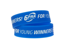 6PAK Wristband 20mm / For Young Winners BLUE