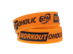 6PAK Wristband 20mm / Workoutoholic ORANGE