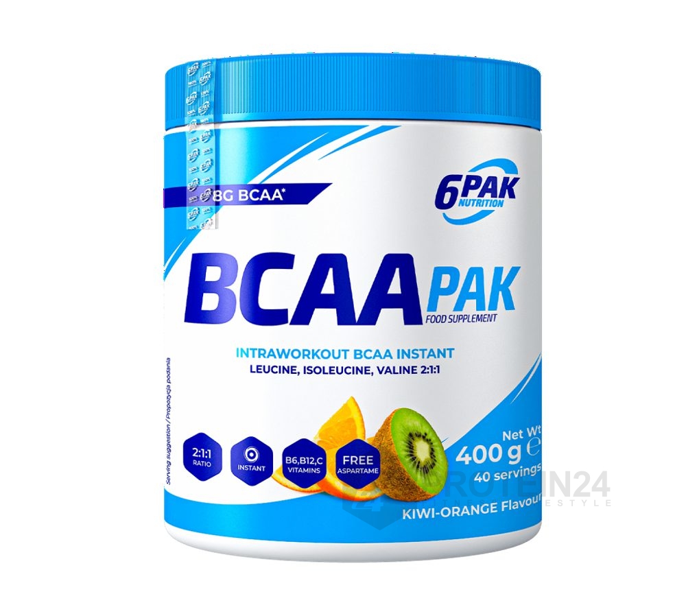 6PAK Nutrition BCAA PAK 400 g
pomeranč / kiwi