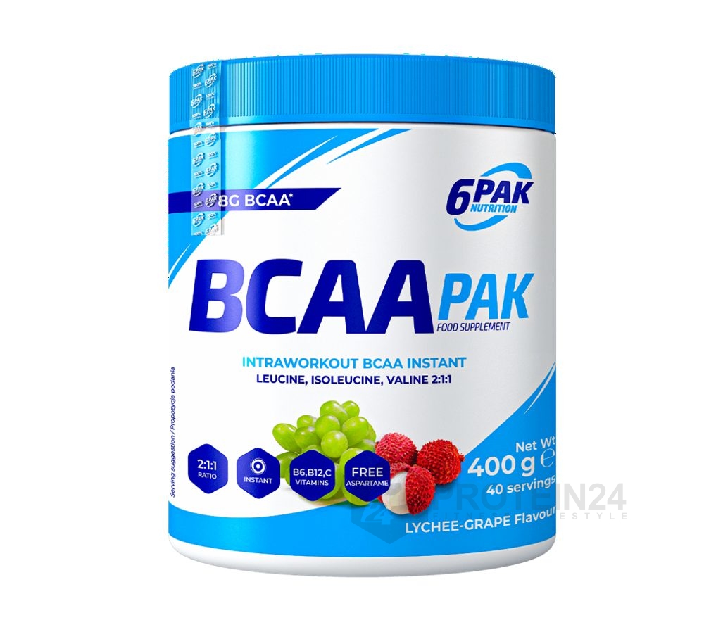 6PAK Nutrition BCAA PAK 400 g
lychee / grape