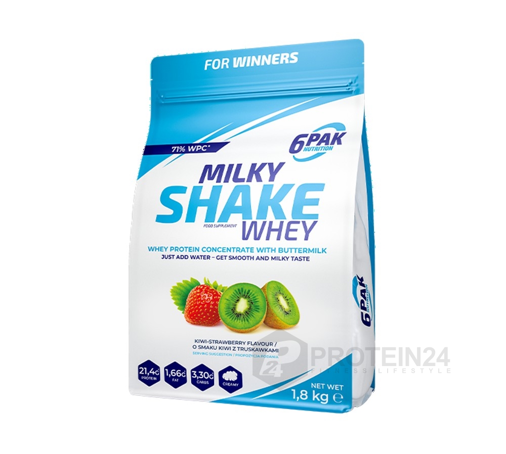 6PAK Nutrition Milky Shake Whey 1800 g jahoda / kiwi