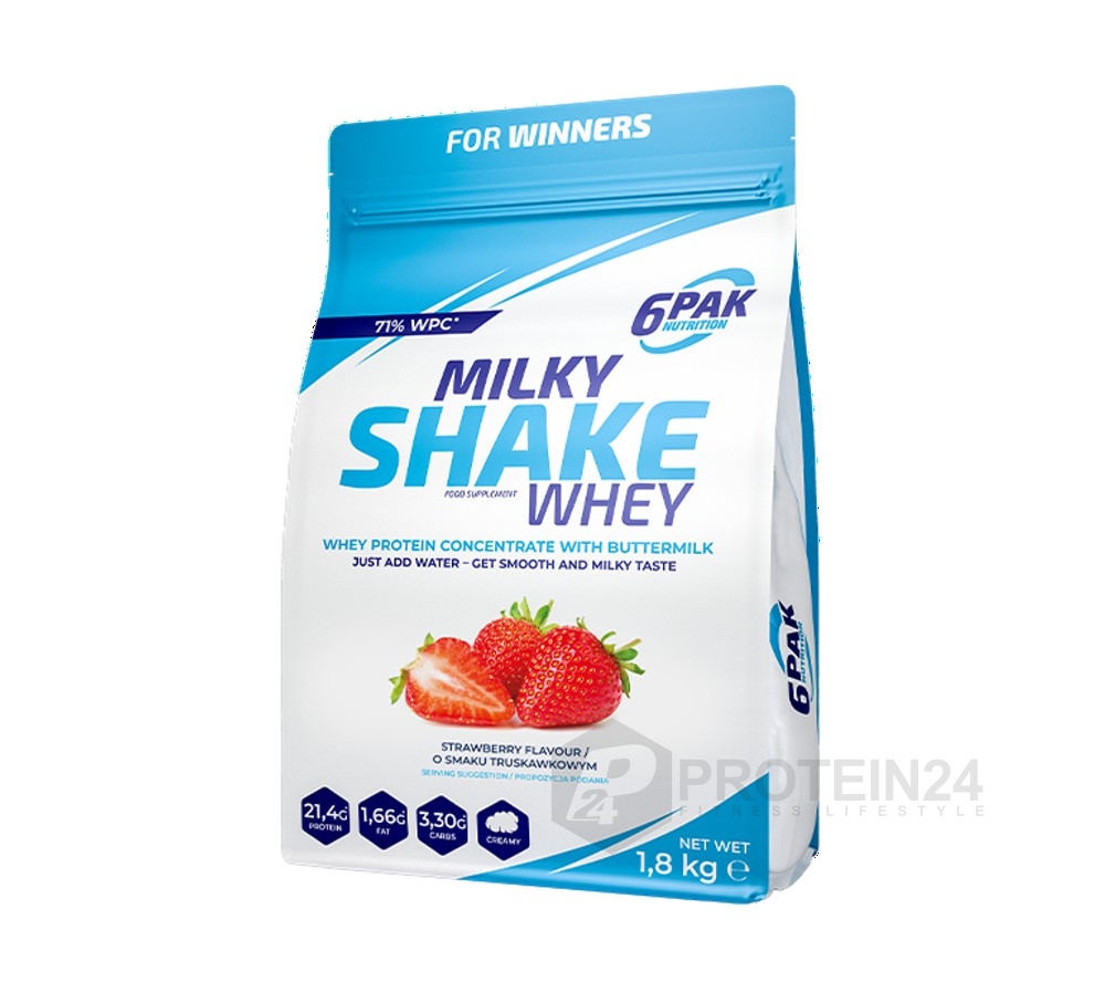 6PAK Nutrition Milky Shake Whey 1800 g strawberry