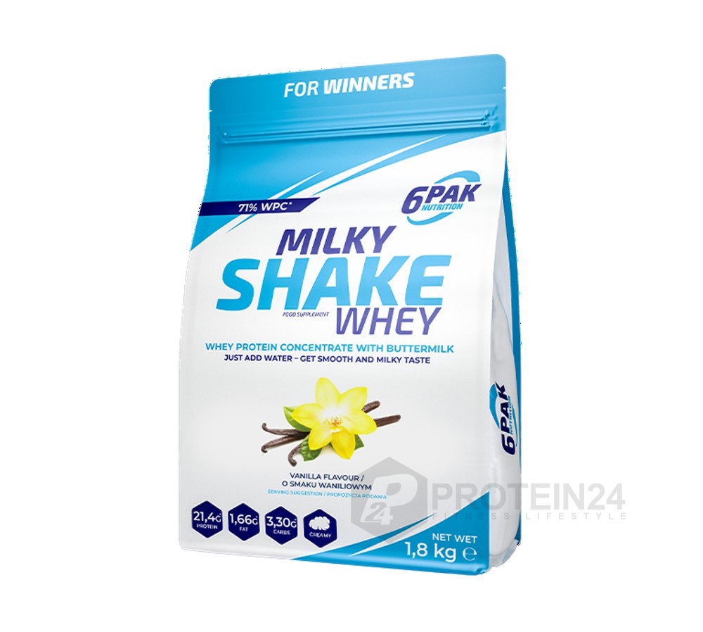 6PAK Nutrition Milky Shake Whey 1800 g vanilka