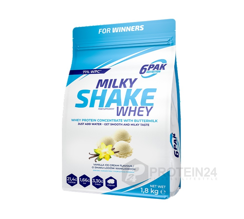 6PAK Nutrition Milky Shake Whey 1800 g vanilková zmrzlina