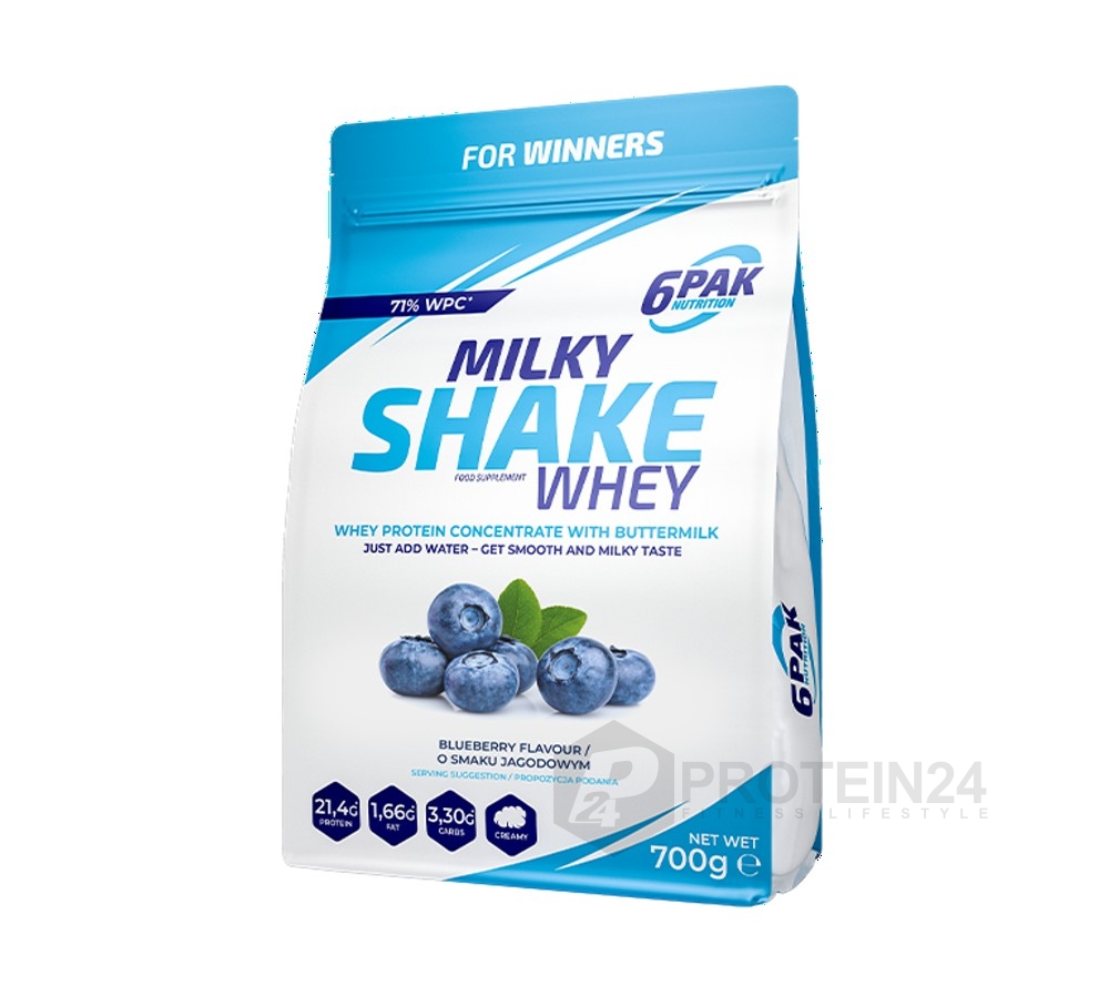 6PAK Nutrition Milky Shake Whey 700 g borůvka