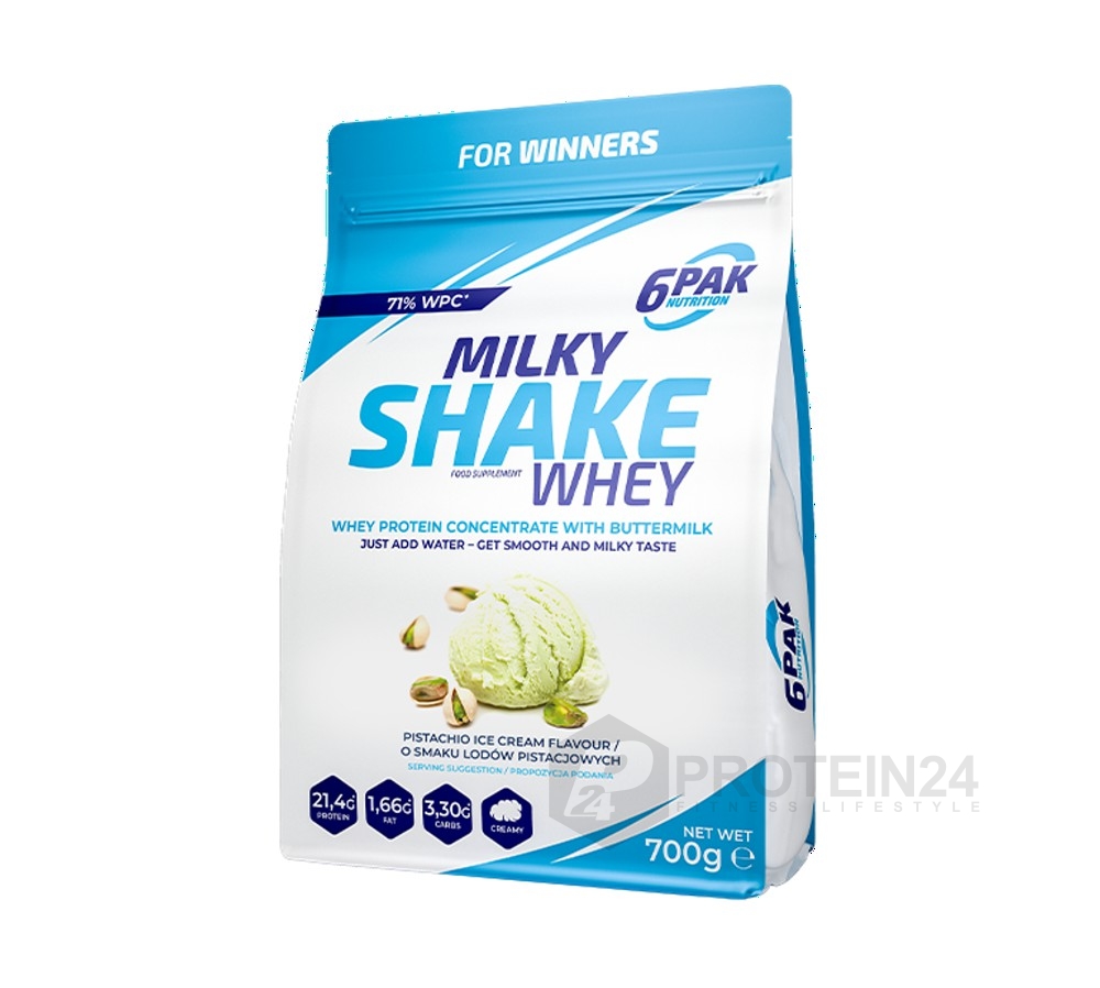 6PAK Nutrition Milky Shake Whey 700 g pistáciová zmrzlina