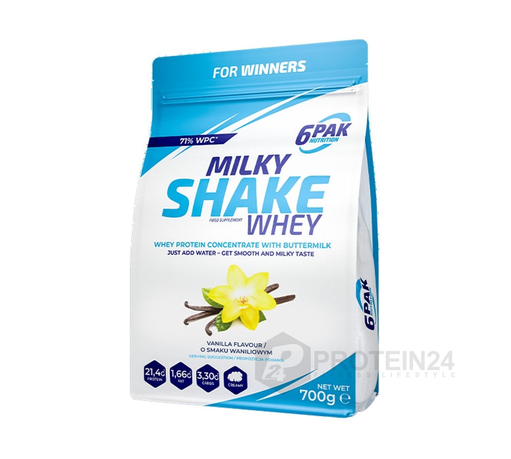 6PAK Nutrition Milky Shake Whey 700 g vanilka