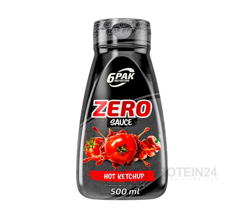 6PAK Nutrition Sauce ZERO hot ketchup 500 ml