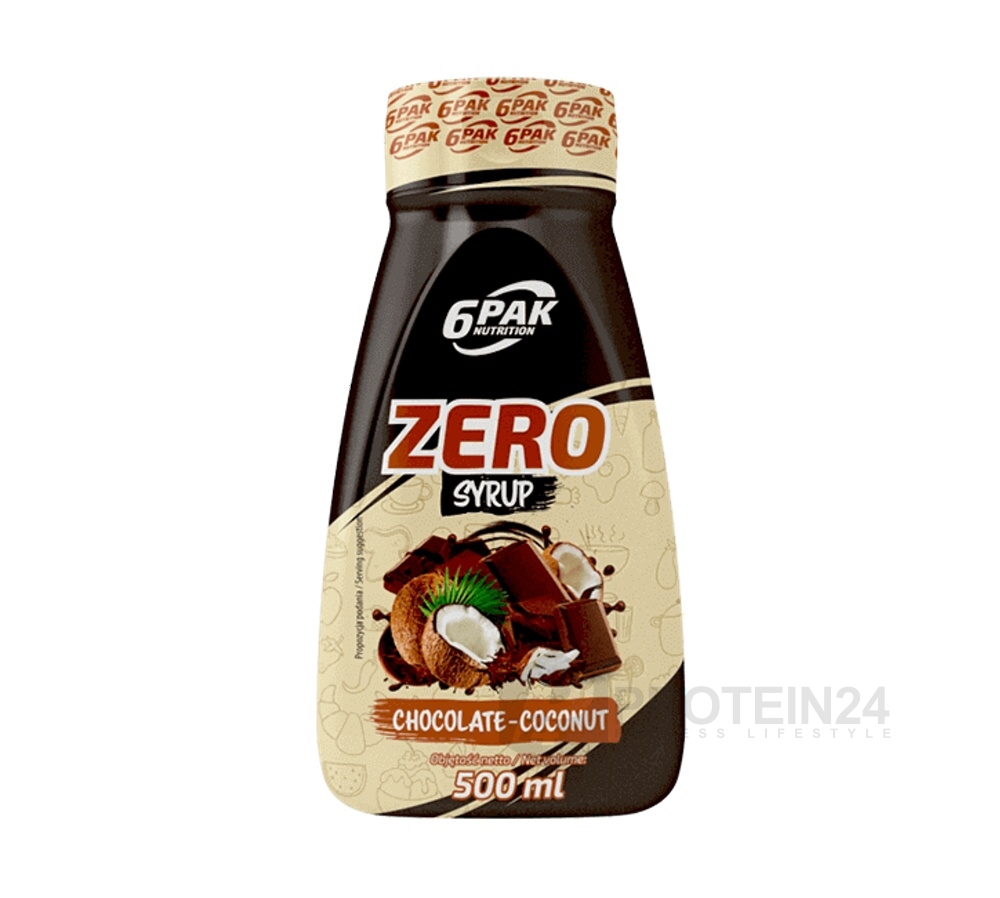 6PAK Nutrition Syrup ZERO chocolate coconut 500 ml