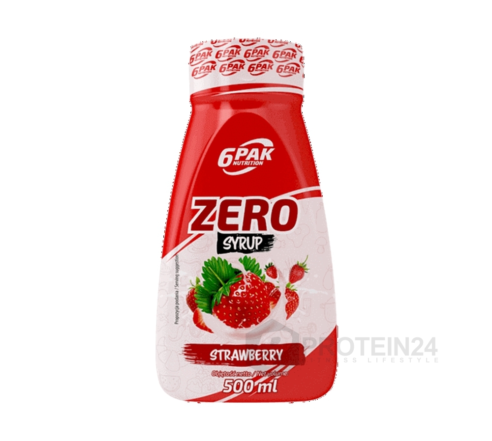 6PAK Nutrition Syrup ZERO strawberry 500 ml